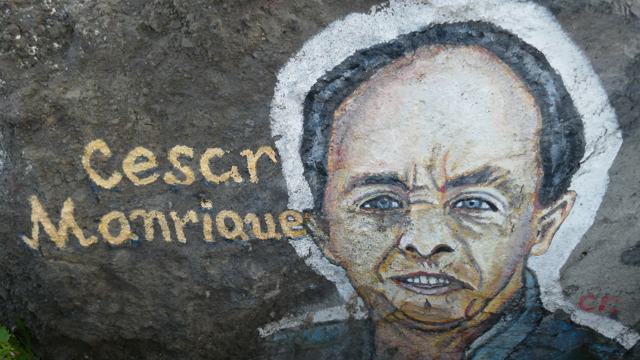 49. Ténérife nord, San Andrés, peintures de célébrités sur rochers